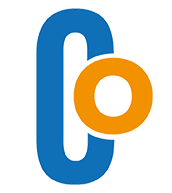Logo der hecon.at GmbH – technischer Schriftzug mit blauer Form und orangefarbenem Kreis, Unternehmen für Abwasseraufbereitung